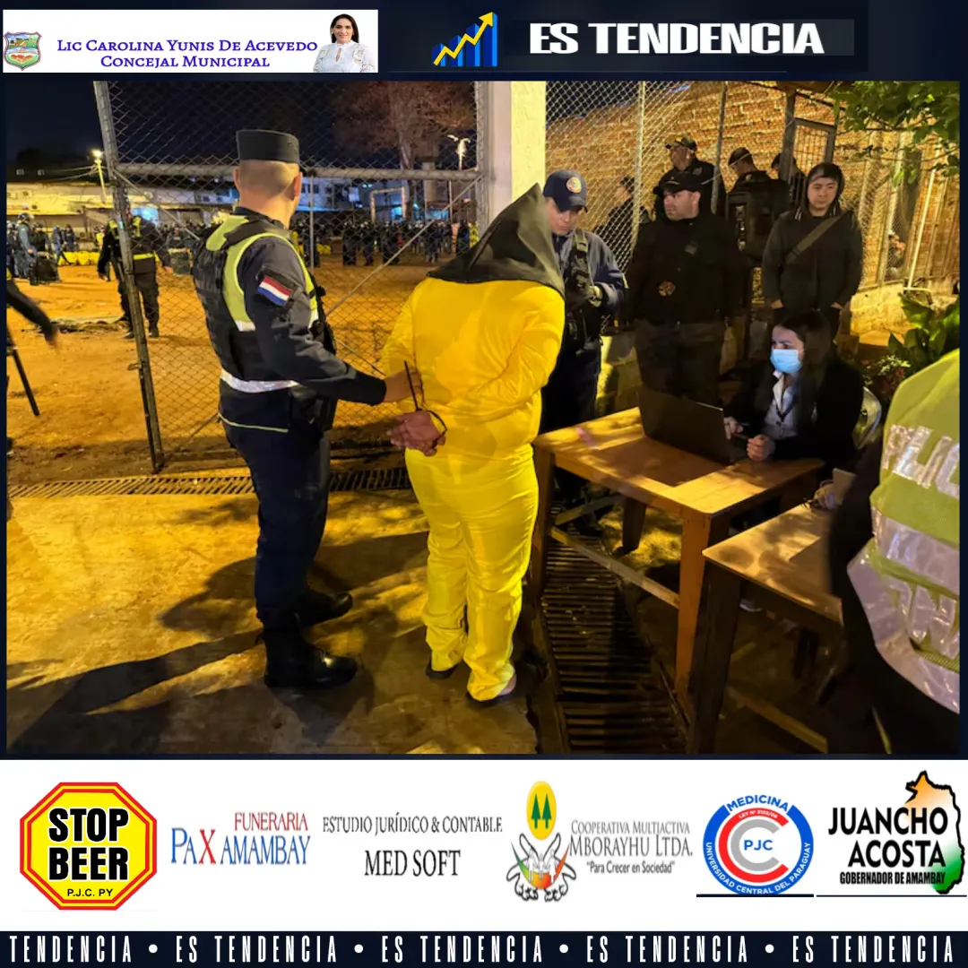 531 presos trasladados de Ciudad del Este al Centro de Reinserción Social de Minga Guazú.